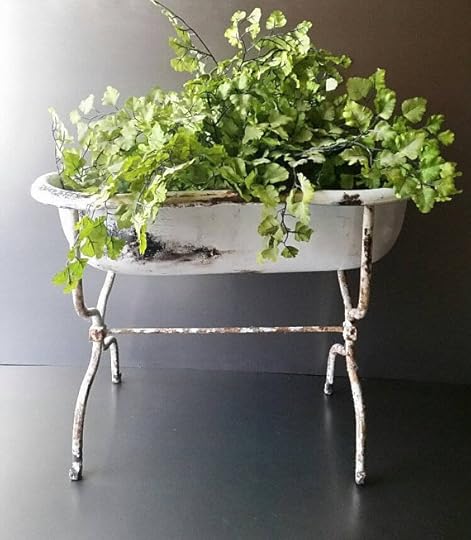 French porcelain baby bath tub.