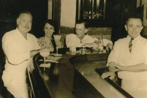 Hemingway at El Floridita bar
