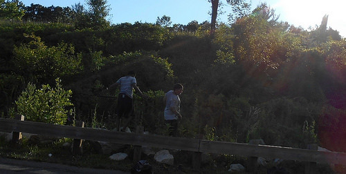 kids playing in the secret stream