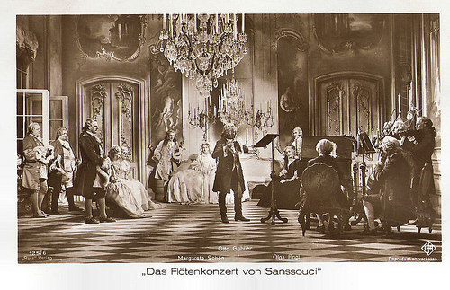 Otto Gebühr, Margarete Schön and Olga Engl in Das Flötenkonzert von Sanssouci (1930)