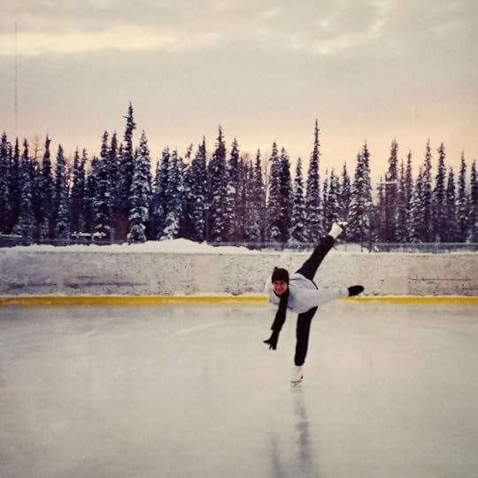 figure skating outside in Alaska