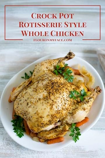 Crock Pot Rotisserie Style Chicken via flouronmyface.com