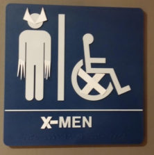 X-Men bathroom sign