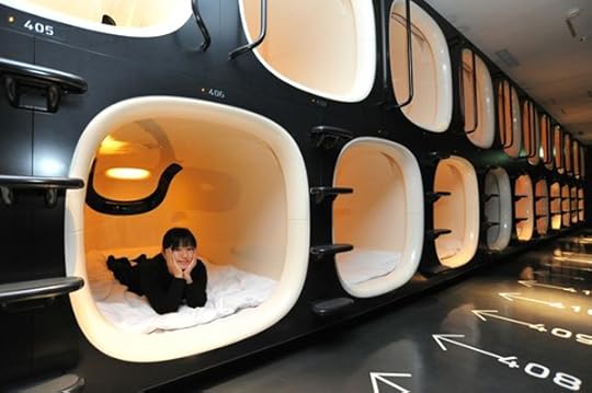 Sleeping Pods in Travel Stations Nine Hour Capsule Hotel Kyoto, Japan