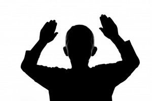 boy hands up