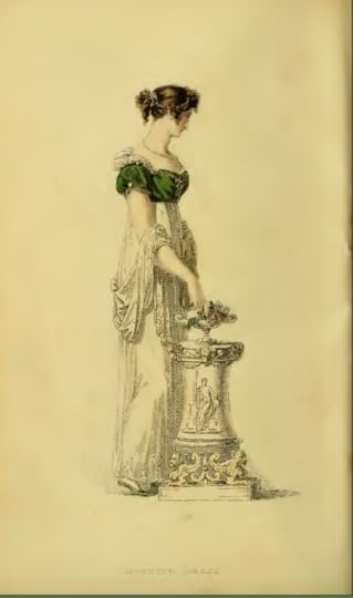 Ackermanns fashion plate 16 March 1814: Evening Gown