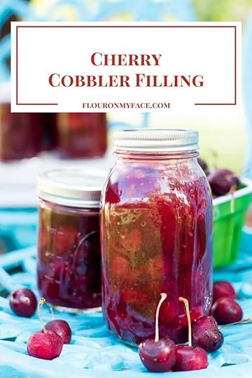 Cherry Cobbler Filling recipe made with fresh sweet bing cherries via flouronmyface.com #ad