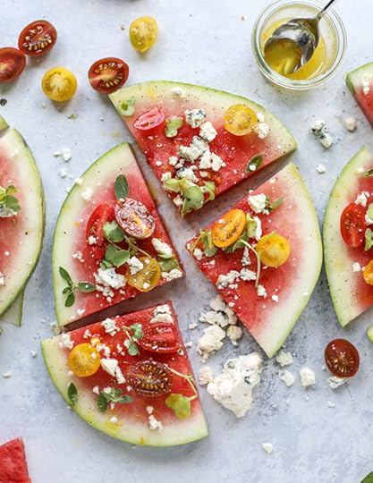 watermelon salad wedges I howsweeteats.com