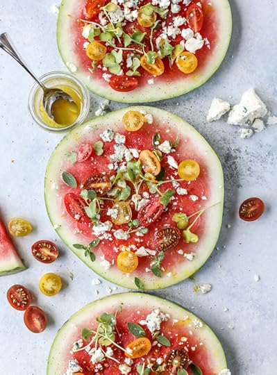 watermelon salad wedges I howsweeteats.com