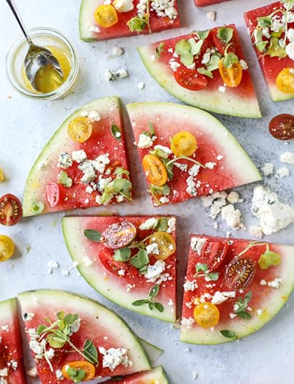 watermelon salad wedges I howsweeteats.com
