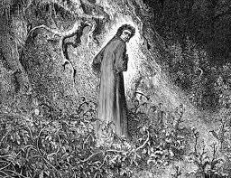 Dante in a dark wood. 