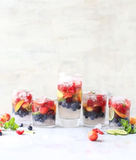 rainbow coconut water spritzers I howsweeteats.com