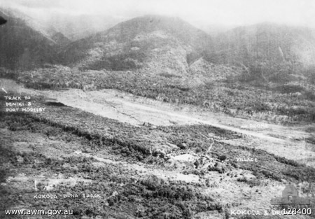 Kokoda Village and Airfield, 14 July 1942 (Australian War Memorial)