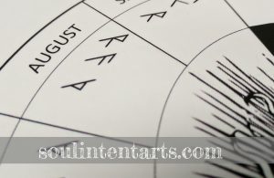 The Runic Calendar - August - by S. Kelley Harrell, Soul Intent Arts