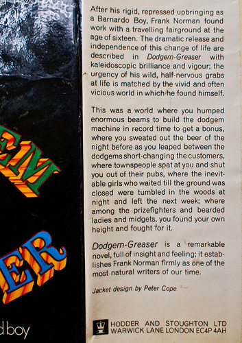 Frank Norman 'Dodgem Greaser' (1971) book cover