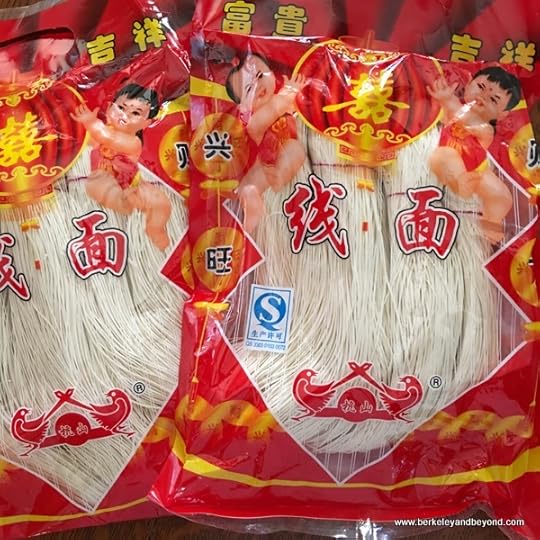 finished packed noodles in Dongyuan Printing Village in Pingyangkeng Township in Ruian City near Wenzhou, China