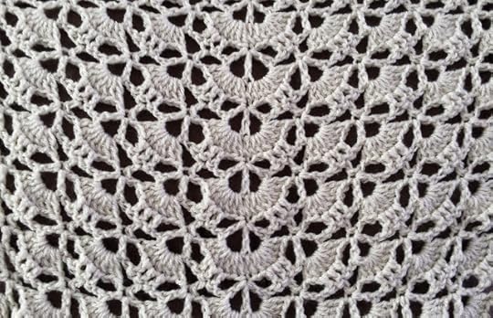 close up of the stitches in the South Bay Shawlette