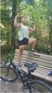 Val Airing after a bike ride