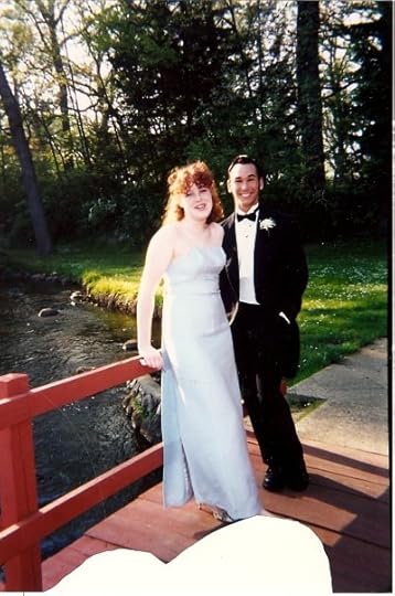 Imagine Bernadette Peters, but taller and 17 years old, standing next to a guy who looks like Paul Rudd's more meticulously groomed brother. We're on a bridge in Milham park in Portage, MI.