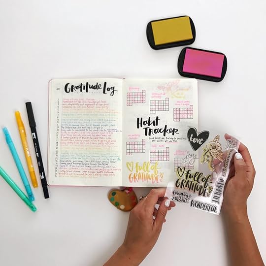 Bullet Journaling - Ombre stamping