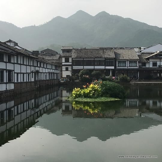 scenic buildings at Cangpo Ancient Village in Yantou Town in Zhejiang Province, Wenzhou, China