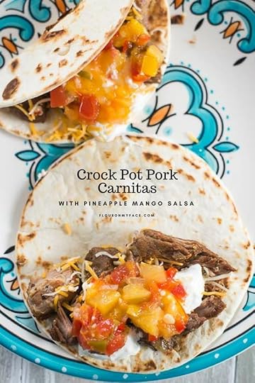 Mexican Pulled Pork Carnitas recipe made in the crock pot slow cooker via flouronmyface.com