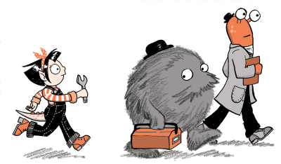 Jinks and O'Hare (and Emily!)