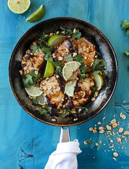 thai skillet pork chops with coconut rice I howsweeteats.com