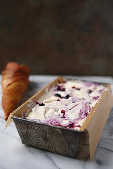 Roasted Blueberry Cheesecake Ice Cream with Graham Cracker Waffle Cones \ FoodforMyFamily.com