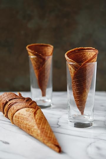 Roasted Blueberry Cheesecake Ice Cream with Graham Cracker Waffle Cones \ FoodforMyFamily.com