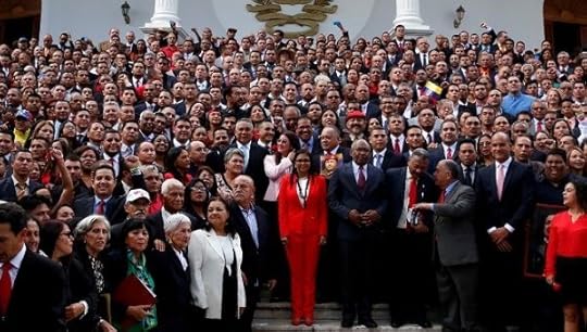 Members of the National Constituent Assembly pose for a group picture during its first session.