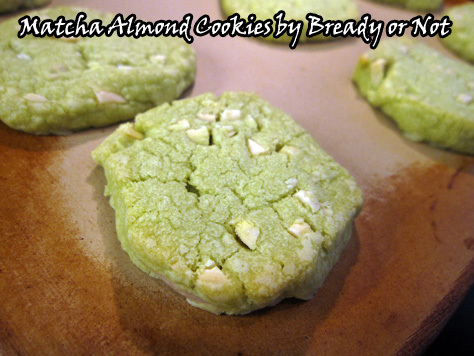 Bready or Not Original: Matcha (Green Tea) Almond Cookies 