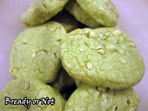 Bready or Not Original: Matcha (Green Tea) Almond Cookies 
