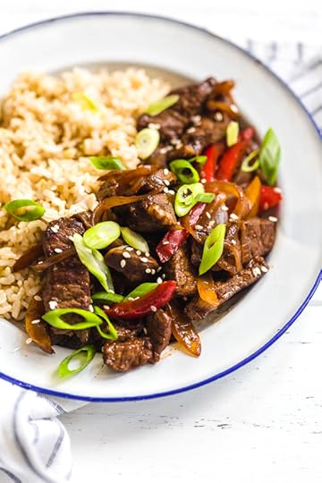 Pepper steak is quick, easy and perfect to whip up any night of the week. Strips of beef and bell peppers are stir fried in a wok to create a delicious main dish, ready in no time! I love it with brown rice, but cauliflower rice would also be great on the side.