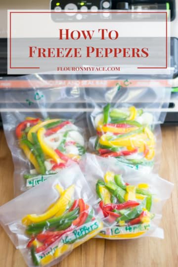 How To Freeze Peppers via flouronmyface.com