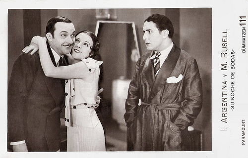 Imperio Argentina, Manuel Russell and Pepe Romeu in Su noche de bodas (1931)