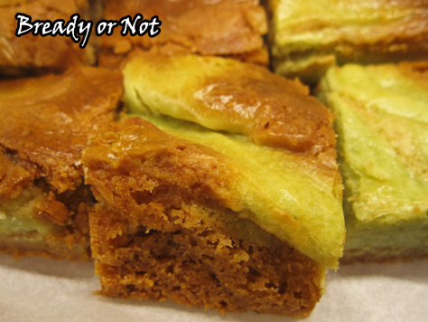 Bready or Not: Matcha Green Tea Cheesecake Bars 