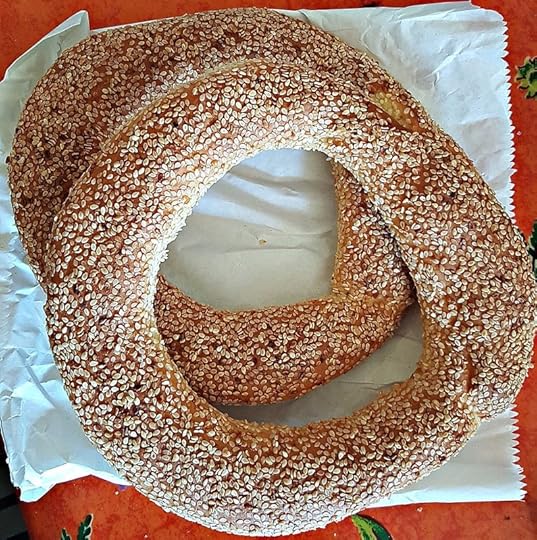 Simits from a Turkish bakery in Green Lanes