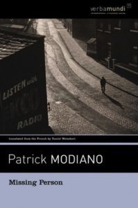 Cover photo Missing Person by Patrick Modiano