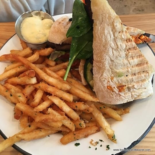 portobello mushroom burger at Ruby's restaurant in NYC