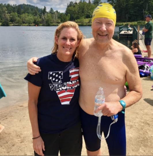 Beth O'Connor Baker with me immediately after I finished the Betsy Owens 1-mile.