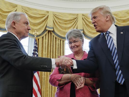 Image result for photos of trump w jeff sessions