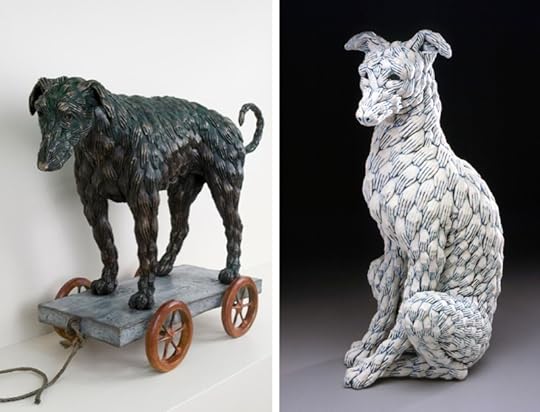 Hand-dog Pull Toy & Blue Dog by Adrian Arleo