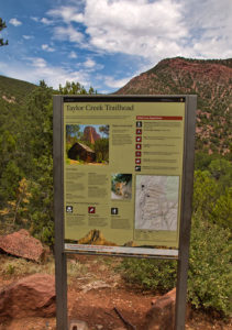 Taylor Creek Trailhead Sign