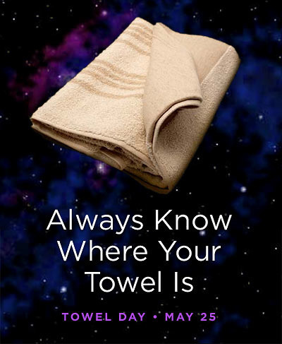 Image result for hitchhiker's guide to the galaxy towel