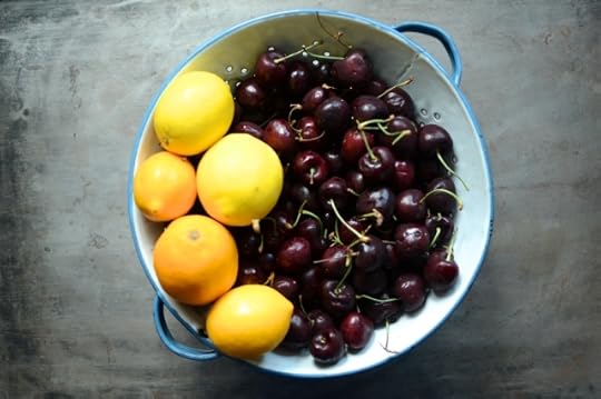 lemons and cherries for Sweet Cherry Meyer Lemon Marmalade