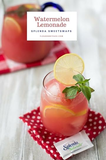 Watermelon Lemonade Recipe via flouronmyface,com #ad #SPLENDASWEETIES