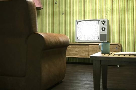 Vintage Television in Retro Living Room