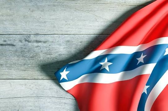 confederate flag on wood