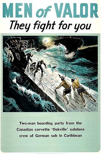 Poster commemorating capture of U-94 by HMCS Oakville, 28 Aug 1942 (public domain via Wikipedia)